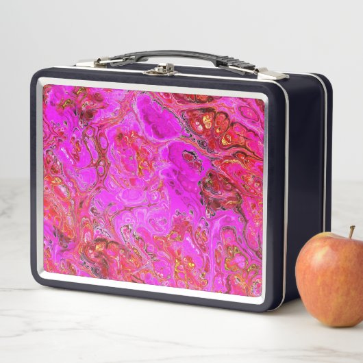 Hot Pink en Magenta Swirl Lunchbox (In situ)