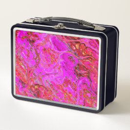 Hot Pink en Magenta Swirl Lunchbox