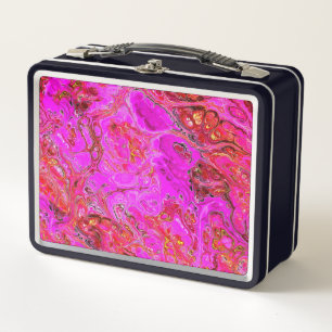 Hot Pink en magenta Swirl Lunchbox