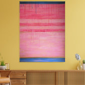 Hot Pink en Navy Abstract 1 - Canvasprint Canvas Afdruk (Insitu (Woonkamer))