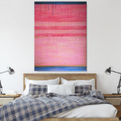 Hot Pink en Navy Abstract 1 - Canvasprint Canvas Afdruk (Insitu (Slaapkamer))