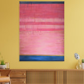 Hot Pink en Navy Abstract 2 - Canvasprint Canvas Afdruk (Insitu (Woonkamer))