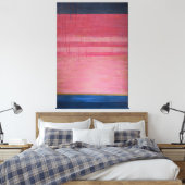 Hot Pink en Navy Abstract 2 - Canvasprint Canvas Afdruk (Insitu (Slaapkamer))