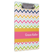 Hot Pink en Oranje Chevron Aangepast klembord (Rechts)