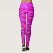 Hot Pink en Paarse Abstracte, persoonlijke naam Leggings (Achterkant)
