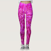 Hot Pink en Paarse Abstracte, persoonlijke naam Leggings (Voorkant)