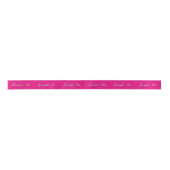 Hot Pink en Silver Sweet 16 Ribbon Satijnen Lint (Voorkant)