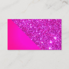 Hot Pink en Sparkle Glitter Biz Card 3 Visitekaartje