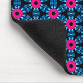 Hot Pink en Swiss Blue Mousepad Muismat (Hoek)