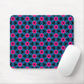 Hot Pink en Swiss Blue Mousepad Muismat (Met muis)