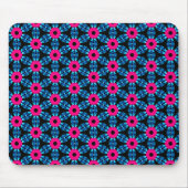 Hot Pink en Swiss Blue Mousepad Muismat (Voorkant)
