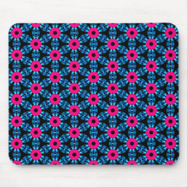 Hot Pink en Swiss Blue Mousepad Muismat