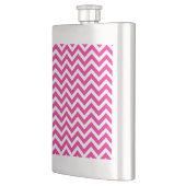 Hot Pink en White Chevron Pattern Heupfles (Links)