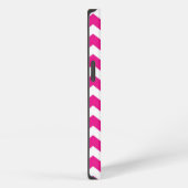 Hot Pink en White Chevron Pattern iPhone Hoesje (Rechterkant)