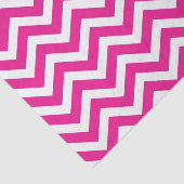 Hot Pink en White Chevron Pattern Tissuepapier (Detail)