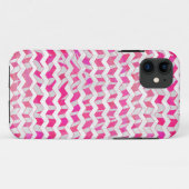 Hot Pink en White Chevron Zebra Case-Mate iPhone Case (Achterkant (horizontaal))