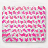 Hot Pink en White Chevron Zebra Muismat (Voorkant)