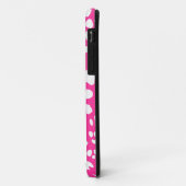 Hot Pink en White Leopard Print iPhone 5 Hoesje (Achterkant/links)