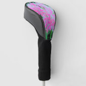 Hot Pink en White Peppermint Twist Garden Phlox Golfheadcover (Schuin)