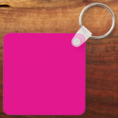 Hot Pink en White QR-code Sleutelhanger (Achterkant)