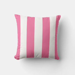 Hot Pink en White Stripe Lumbar Pillow Buitenkussen