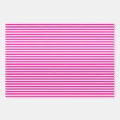 Hot Pink en White Stripes Chevron Polka Dots Inpakpapier Vel (Voorkant 2)