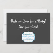 Hot Pink en Zebra Print Cowgirl Birthday Party Kaart (Achterkant)