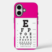 Hot Pink Eye Chart iPhone Case (Achterkant)