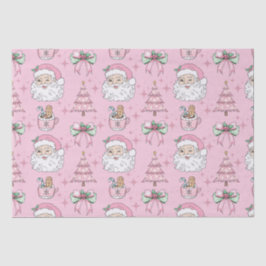 Hot Pink Father Christmas Bow Tissuepapier