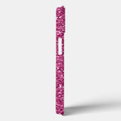 Hot Pink Faux Glitter Modern Chic Case-Mate iPhone Case (Achterkant / Rechts)