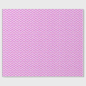 Hot Pink Faux Glitter & White Ikat Chevron Cadeaupapier (Vlak)