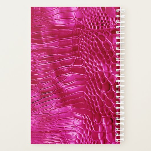 Hot Pink Faux Leather Signature Monogram 2025 Planner (Achterkant)