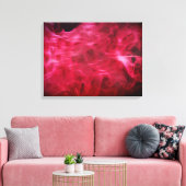 Hot Pink Fire en Flame Canvas Art Afdruk (Insitu (Woonkamer))