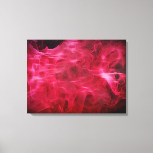 Hot Pink Fire en Flame Canvas Art Afdruk (Voorkant)