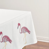 Hot Pink Flamingo Basketweve Lattice Tablecloth Tafelkleed (Voorbeeld)