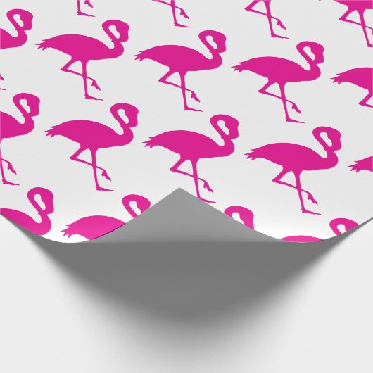Hot Pink Flamingo Cadeaupapier (Hoek)