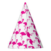 Hot Pink Flamingo Feesthoedjes (Achterkant)