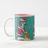 HOT PINK FLAMINGO IN FUNNY SANTA CLAUS SUIT MOK (Links)