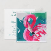 Hot Pink Flamingo Kaart (Voorkant / Achterkant)