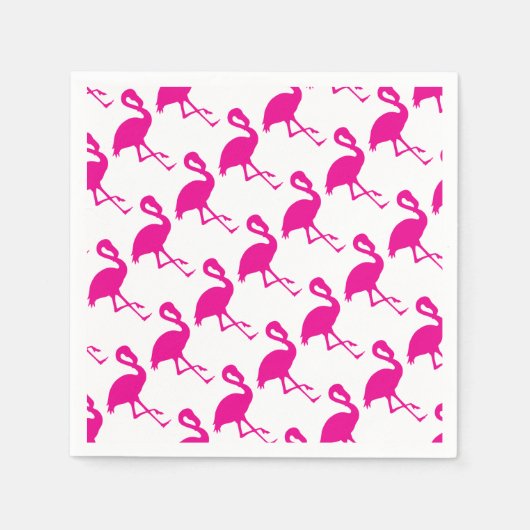 Hot Pink Flamingo Servet (Voorkant)