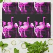 Hot Pink Flamingo Theedoek (Gevouwen)