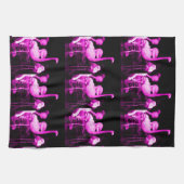 Hot Pink Flamingo Theedoek (Horizontaal)