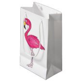 Hot Pink Flamingo Tropical Island Bird Beach Klein Cadeauzakje (Voorkant Gekanteld)