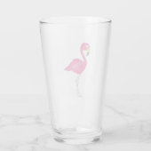 Hot Pink Flamingo Tropical Island Bird Glas (Achterkant)