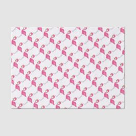 Hot Pink Flamingo Tropical Island Bird Print Tissuepapier