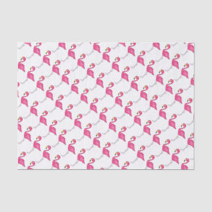 Hot Pink Flamingo Tropical Island Bird Print Tissuepapier