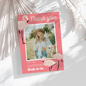 Hot Pink Flamingo Vrijgezellenfeest Bedankt kaart