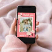 Hot Pink Flamingo Vrijgezellenfeest Bedankt kaart