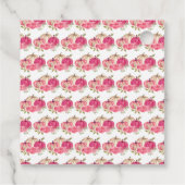 Hot Pink Floral Pumpkins Baby Shower Bedankjes Labels (Achterkant)