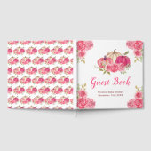 Hot Pink Floral Pumpkins Baby Shower Gastenboek (Volledig)